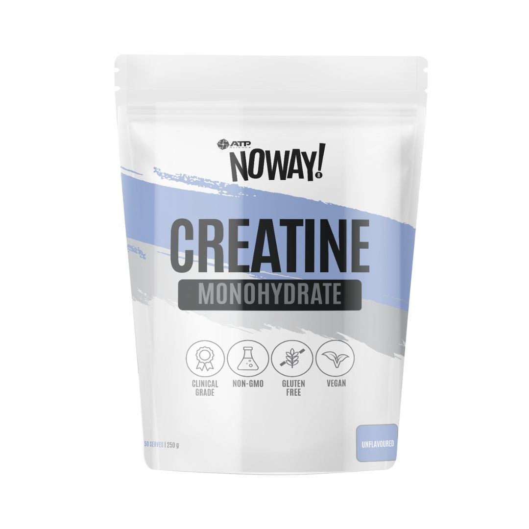High-purity ATP Science NOWAY! Creatine Monohydrate pouch for energy and performance support – product image for Nutrition Capital.