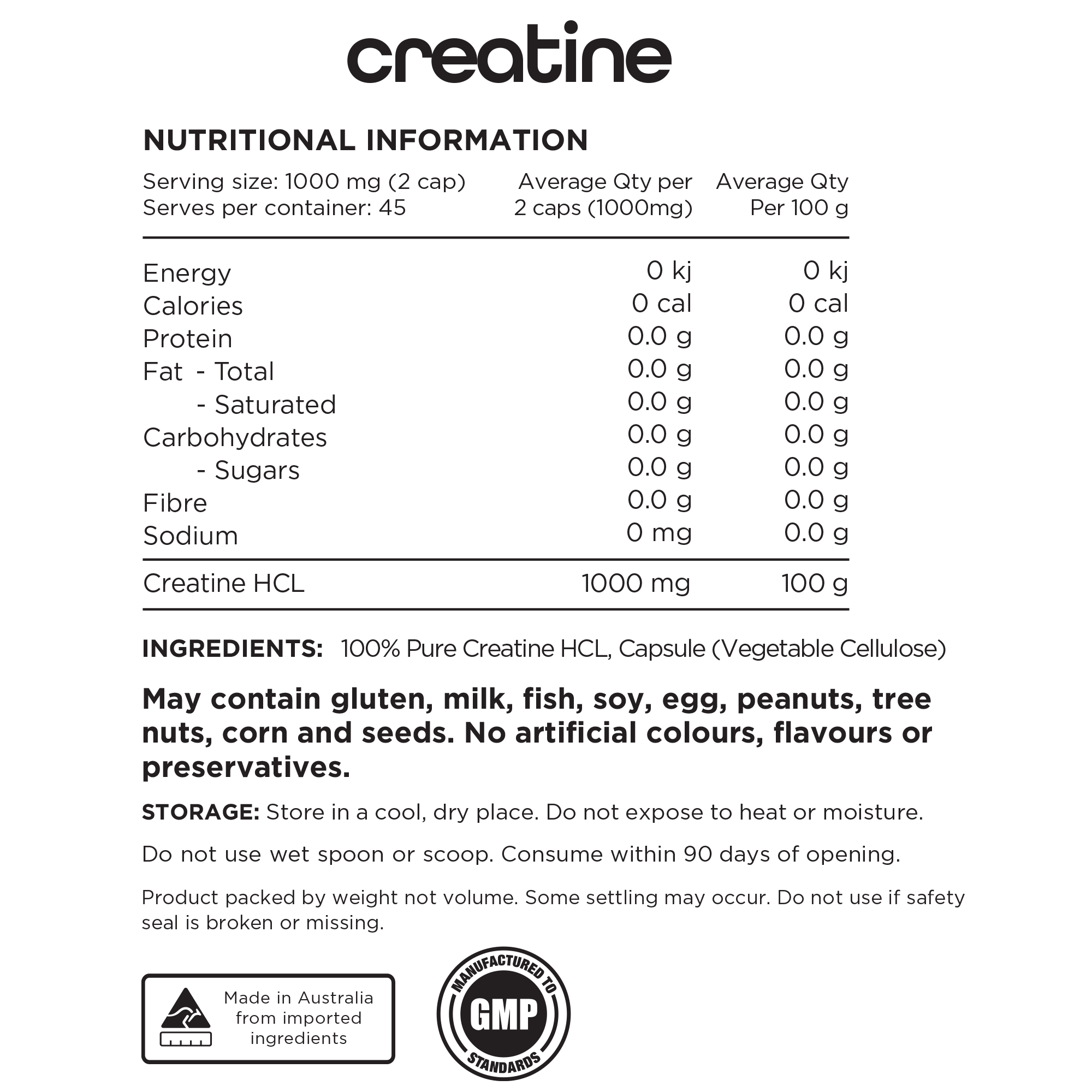 Switch Nutrition Creatine HCL - Nutrition Capital