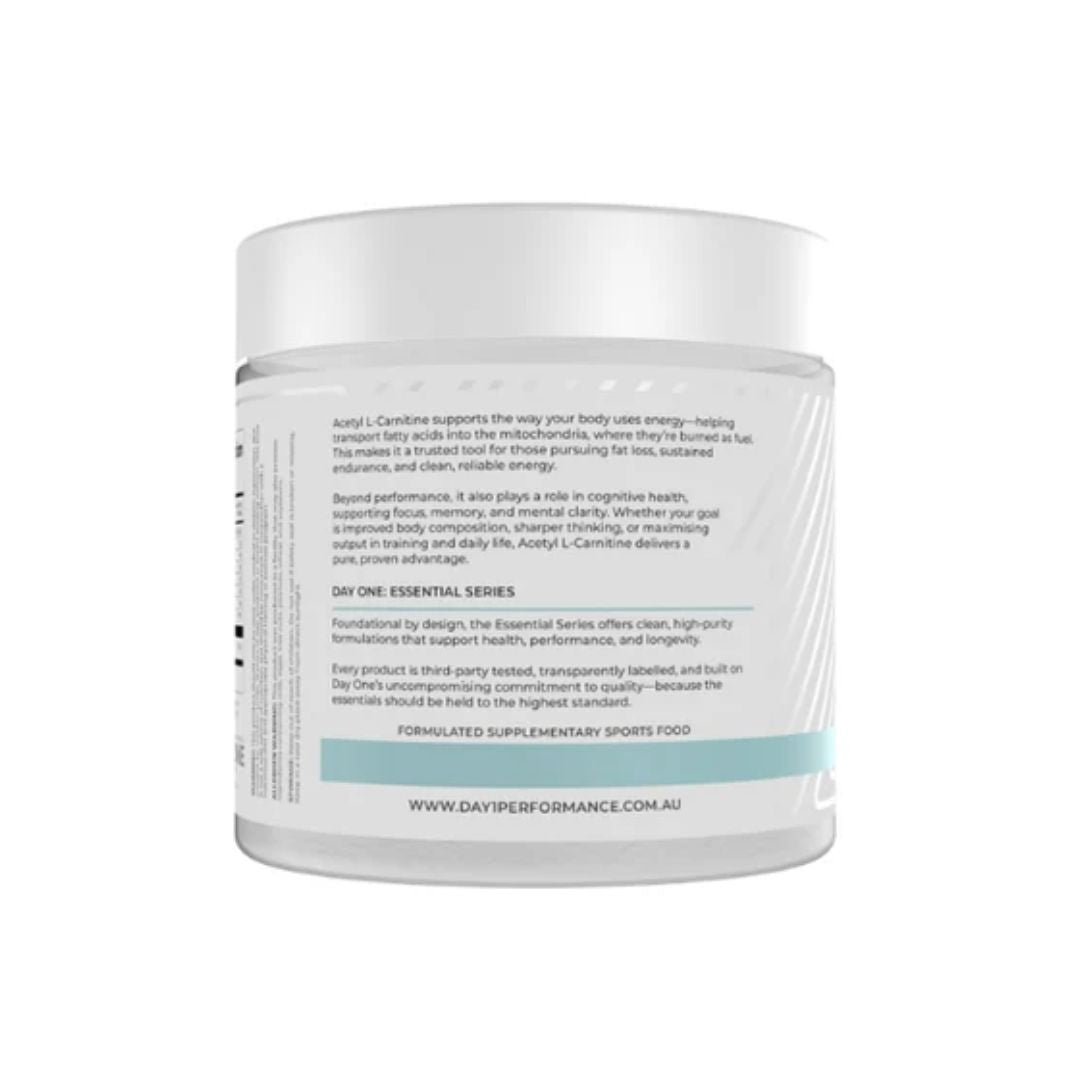 Buy Day One Acetyl L-Carnitine (ALCAR) powder for energy metabolism and cognitive support. Shop at Nutrition Capital with fast delivery from Victoria, Australia.
