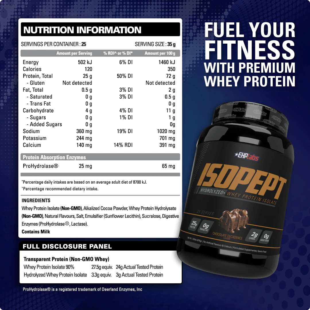 EHP Labs Isopept Hydrolyzed WPI - Nutrition Capital