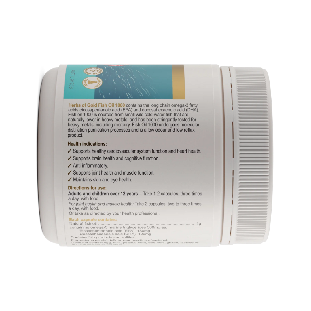 Herbs Of Gold Fish Oil 1000 - Nutrition Capital