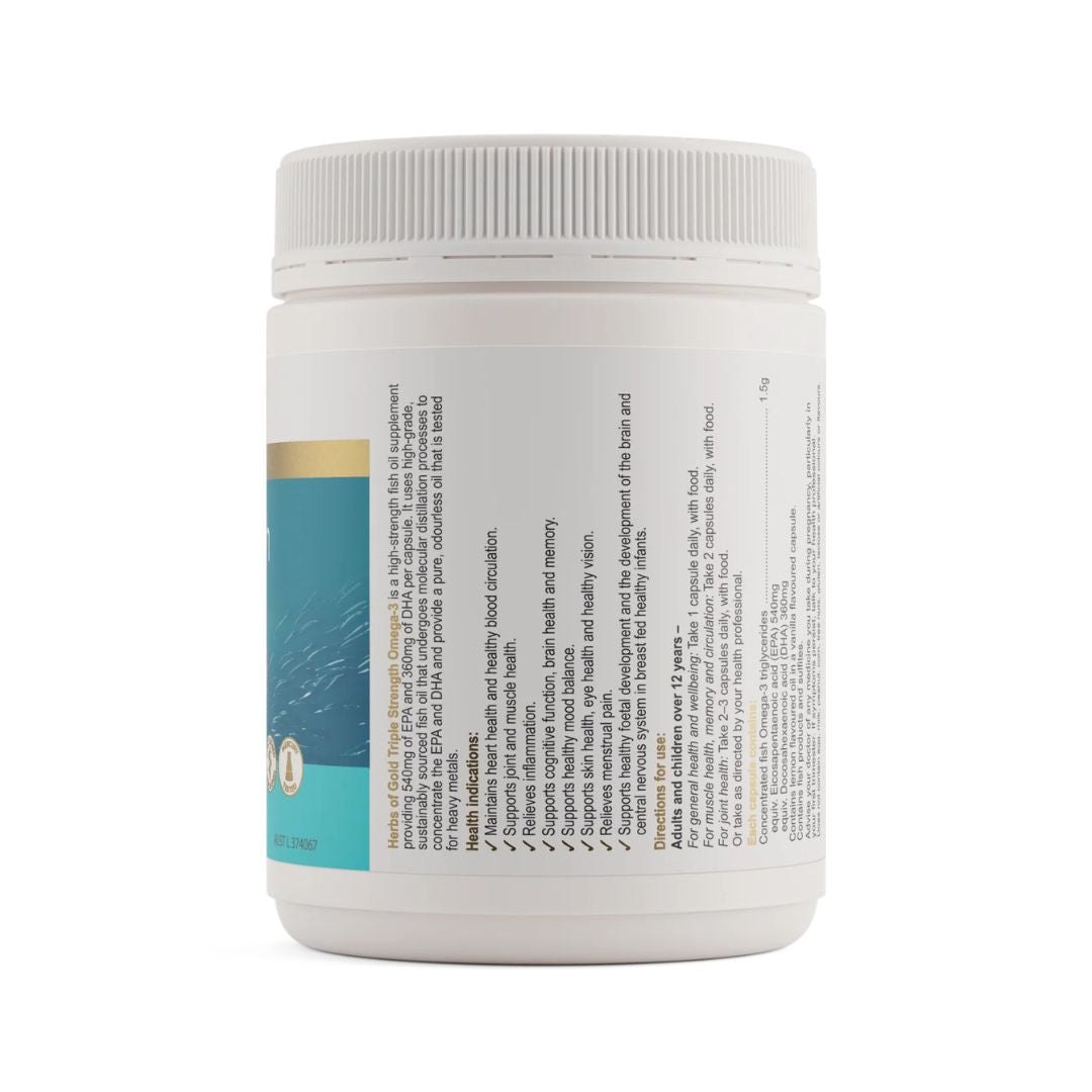 Herbs Of Gold Triple Strength Omega-3 - Nutrition Capital