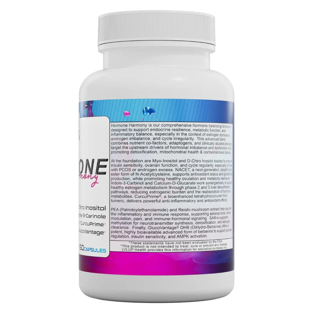 LVLUP Health Hormone Harmony hormone balance supplement 150 capsules – endocrine and metabolic support formula available at Nutrition Capital Australia