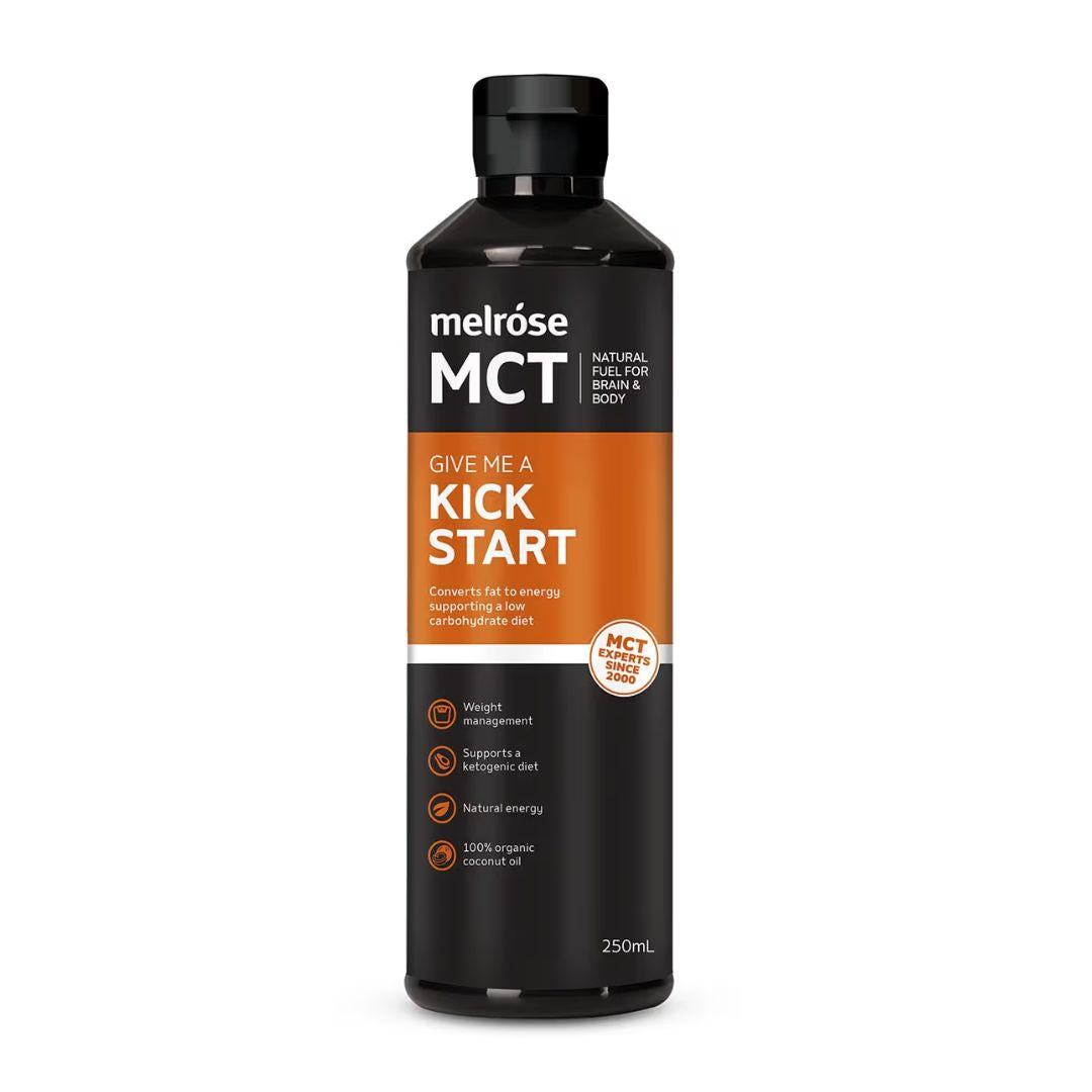 Melrose Kick Start MCT Oil – pure C8 and C10 coconut-derived MCT oil for keto support and clean energy