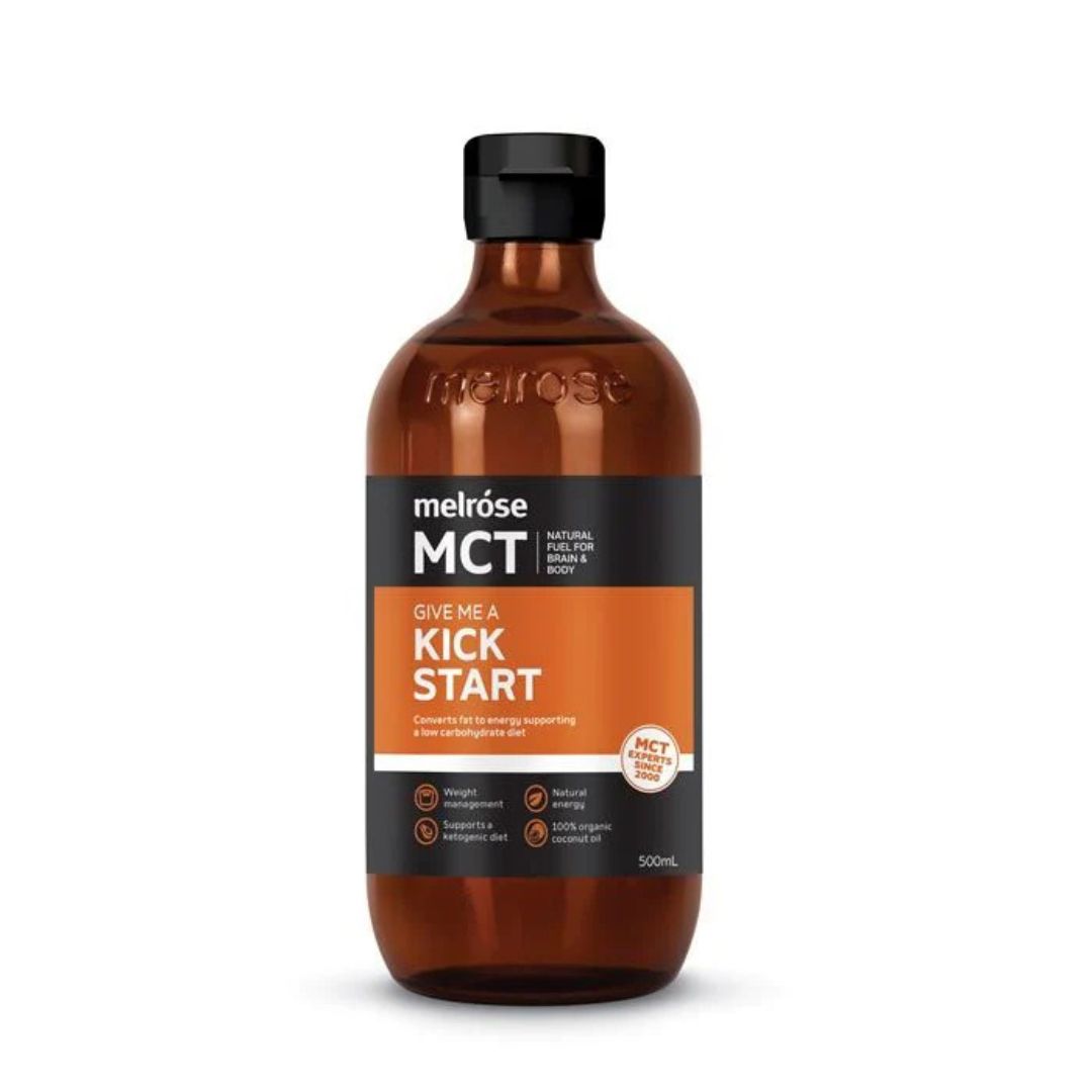 Melrose Kick Start MCT Oil – pure C8 and C10 coconut-derived MCT oil for keto support and clean energy