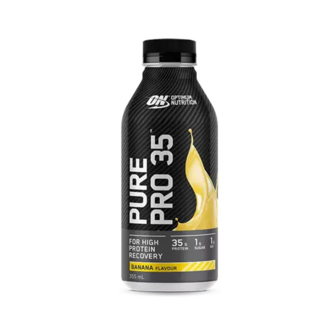 Pure Pro 35 by Optimum Nutrition protein drink bottle – high-protein ready-to-drink shake for muscle recovery and lean nutrition.