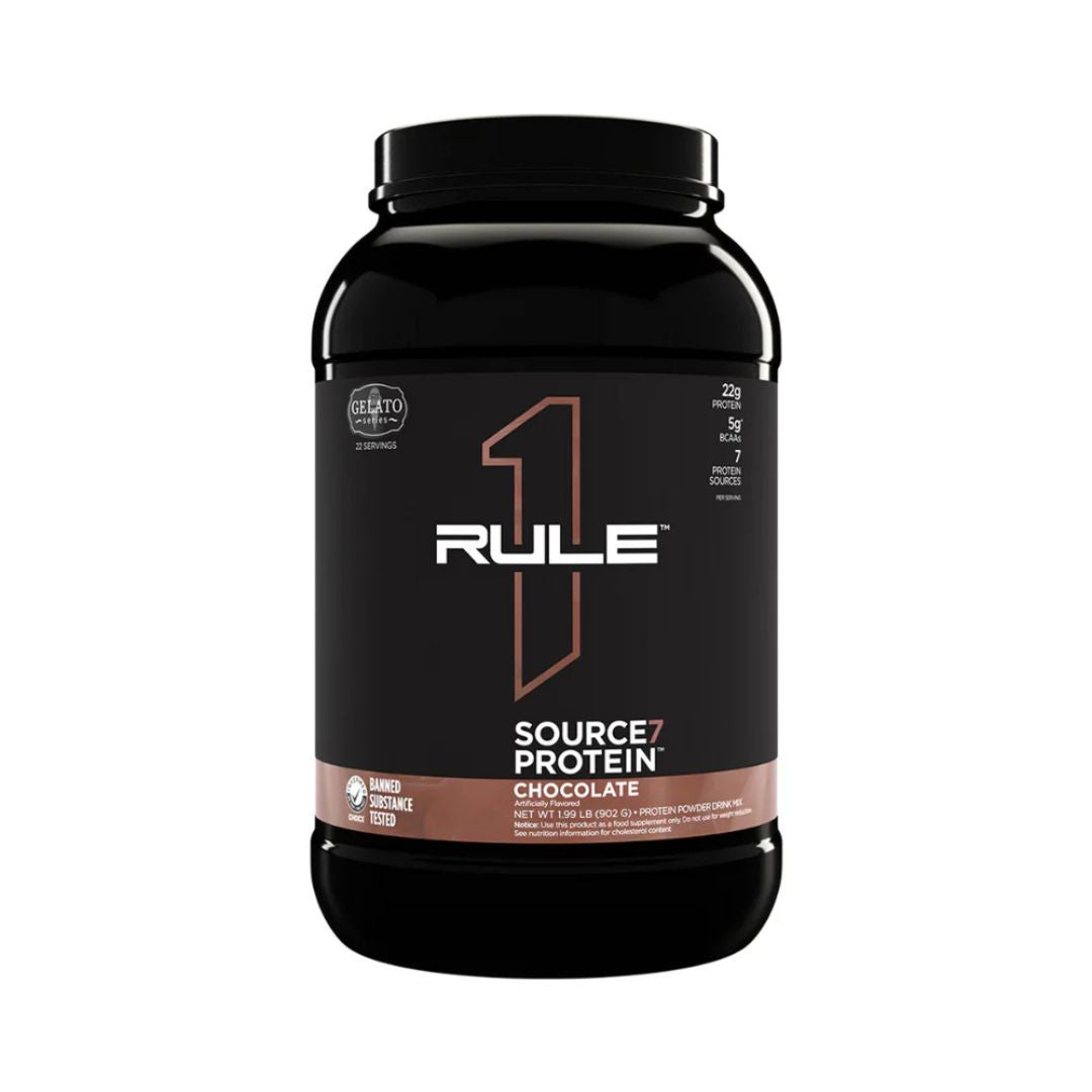 Rule 1 Source7 Protein tub – premium 7-source protein powder for muscle recovery and sustained amino acid support”