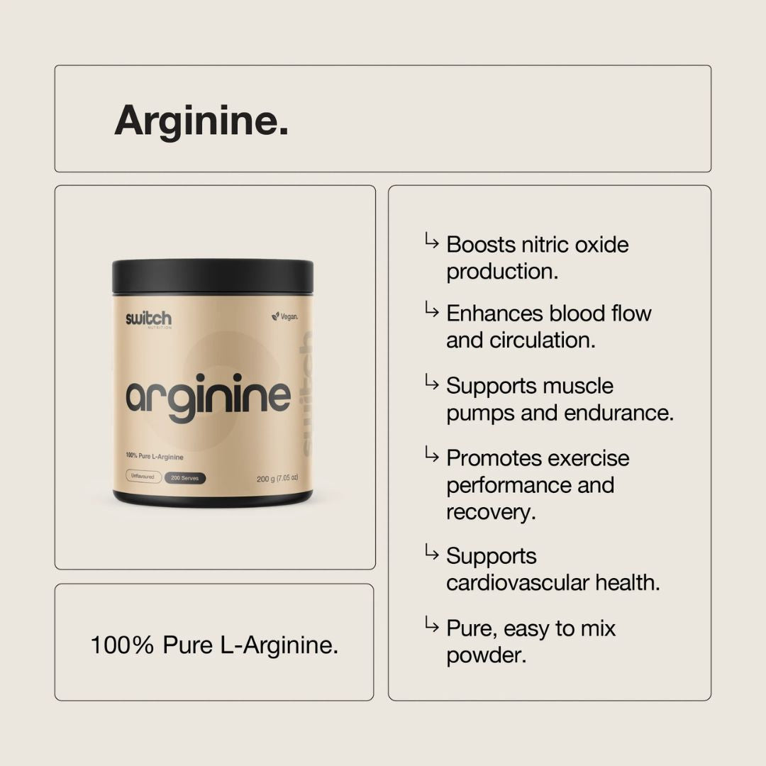 Switch Nutrition L-Arginine - Nutrition Capital