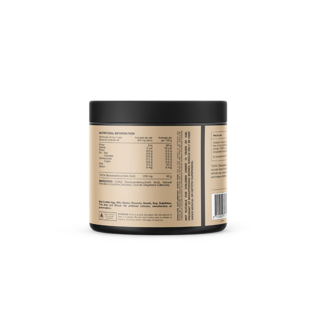 Switch Nutrition Essentials TUDCA tauroursodeoxycholic acid capsules for liver health, bile flow, and digestive support from Nutrition Capital