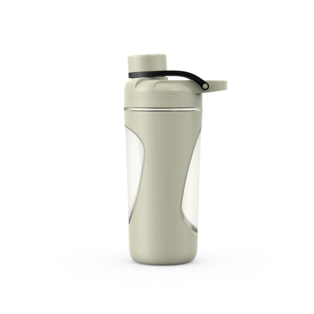 Premium Daily Shaker Bottle with leak-proof lid and BPA-free design for mixing protein shakes, greens and powdered supplements from Nutrition Capital.