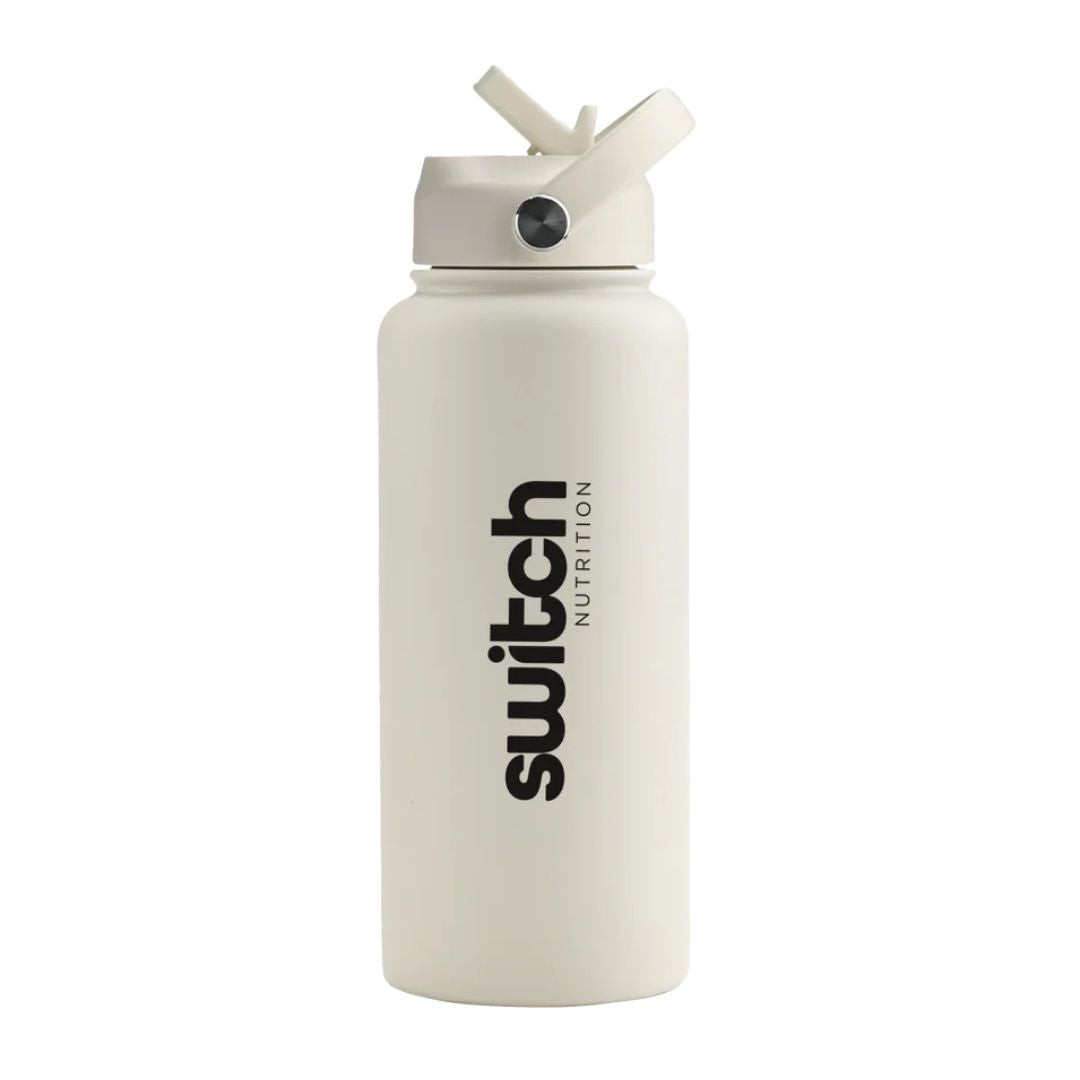 Switch Nutrition 1 Litre stainless steel insulated water bottle in matte finish for everyday hydration – Nutrition Capital