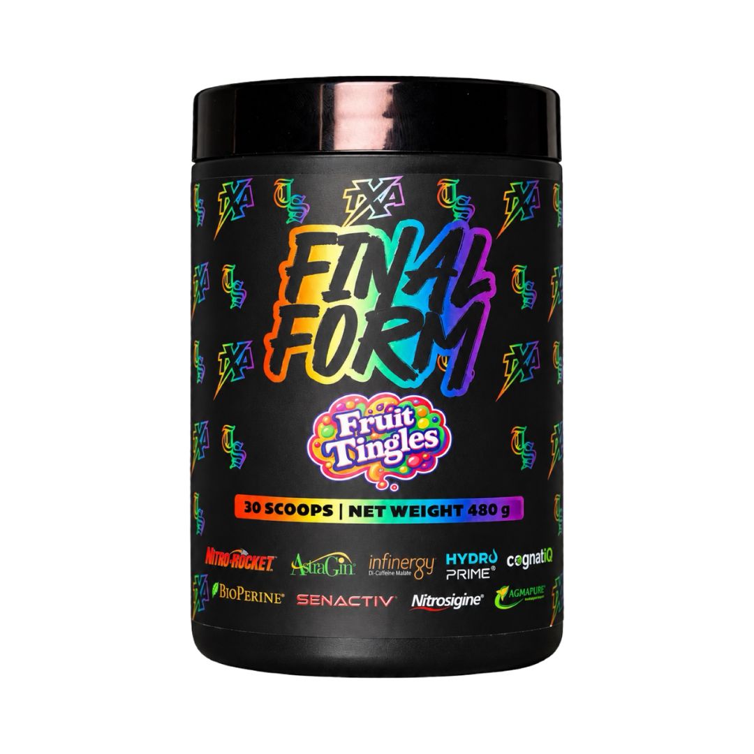 The X Athletics Final Form high-stim pre workout by TXA and Transparent Supplements