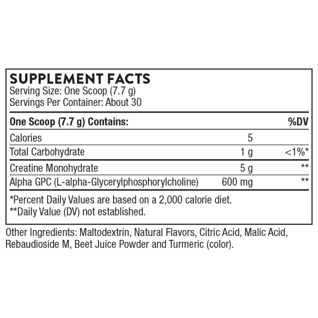 Thorne Creatine + Alpha GPC - Nutrition Capital