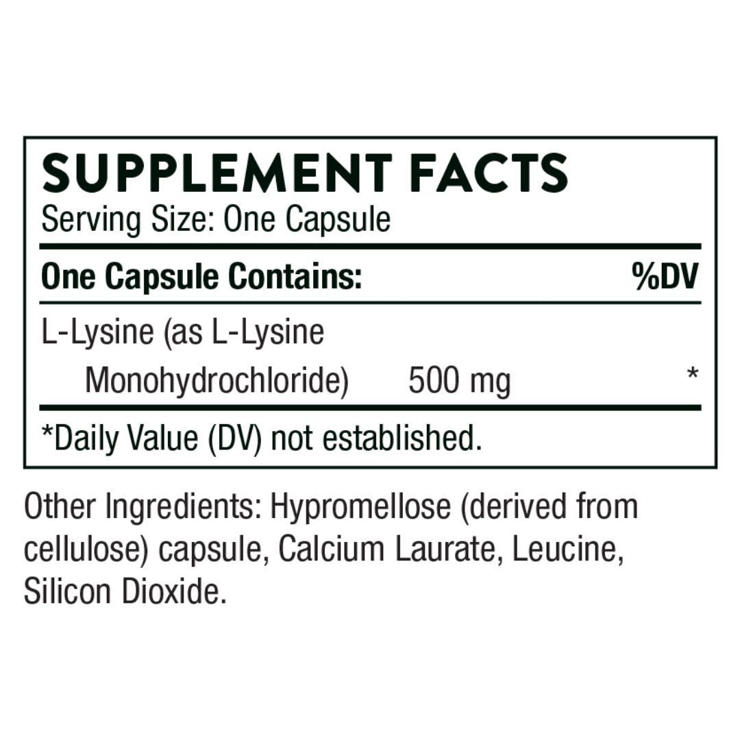 Thorne Lysine - Nutrition Capital