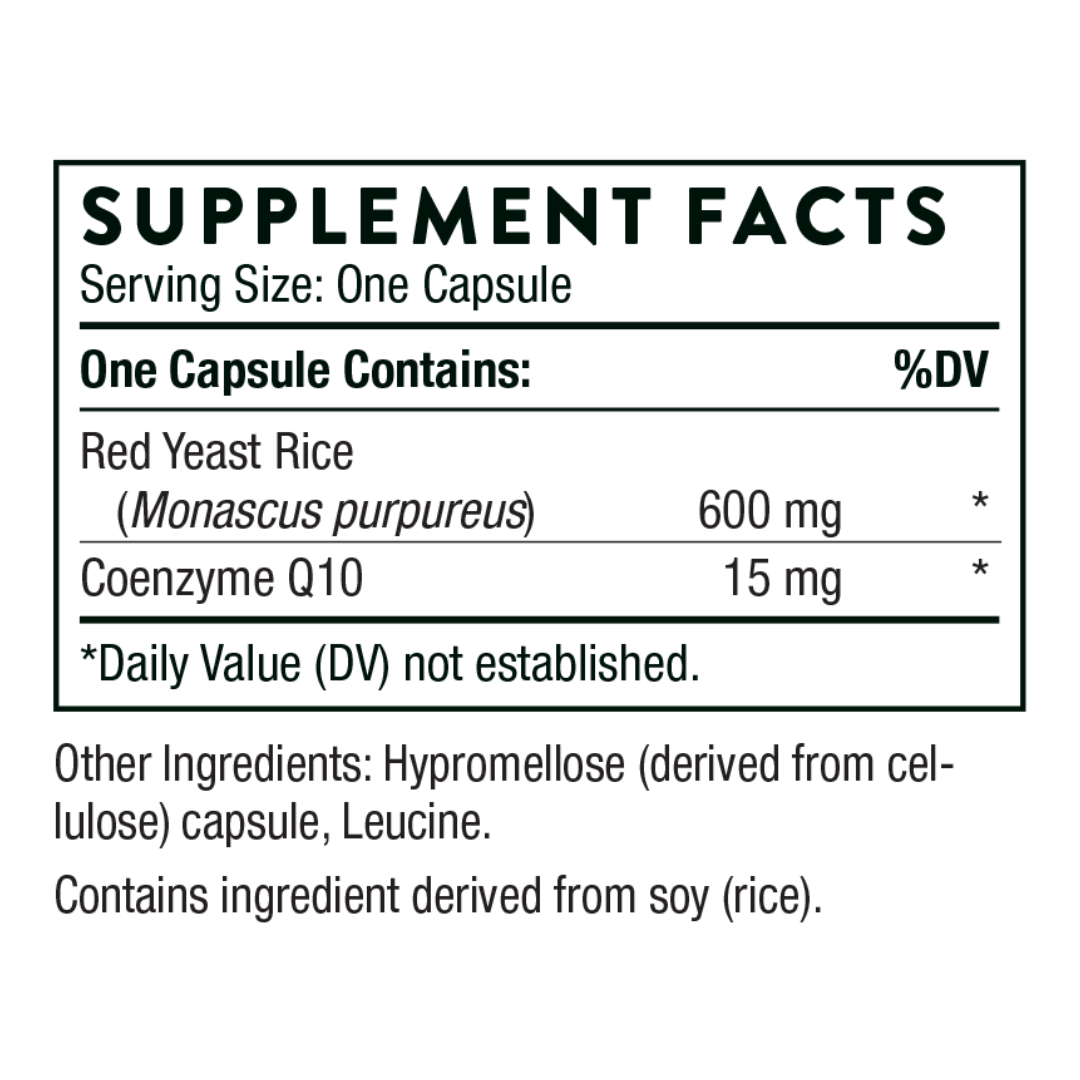 Thorne Red Yeast Rice + CoQ10 - Nutrition Capital
