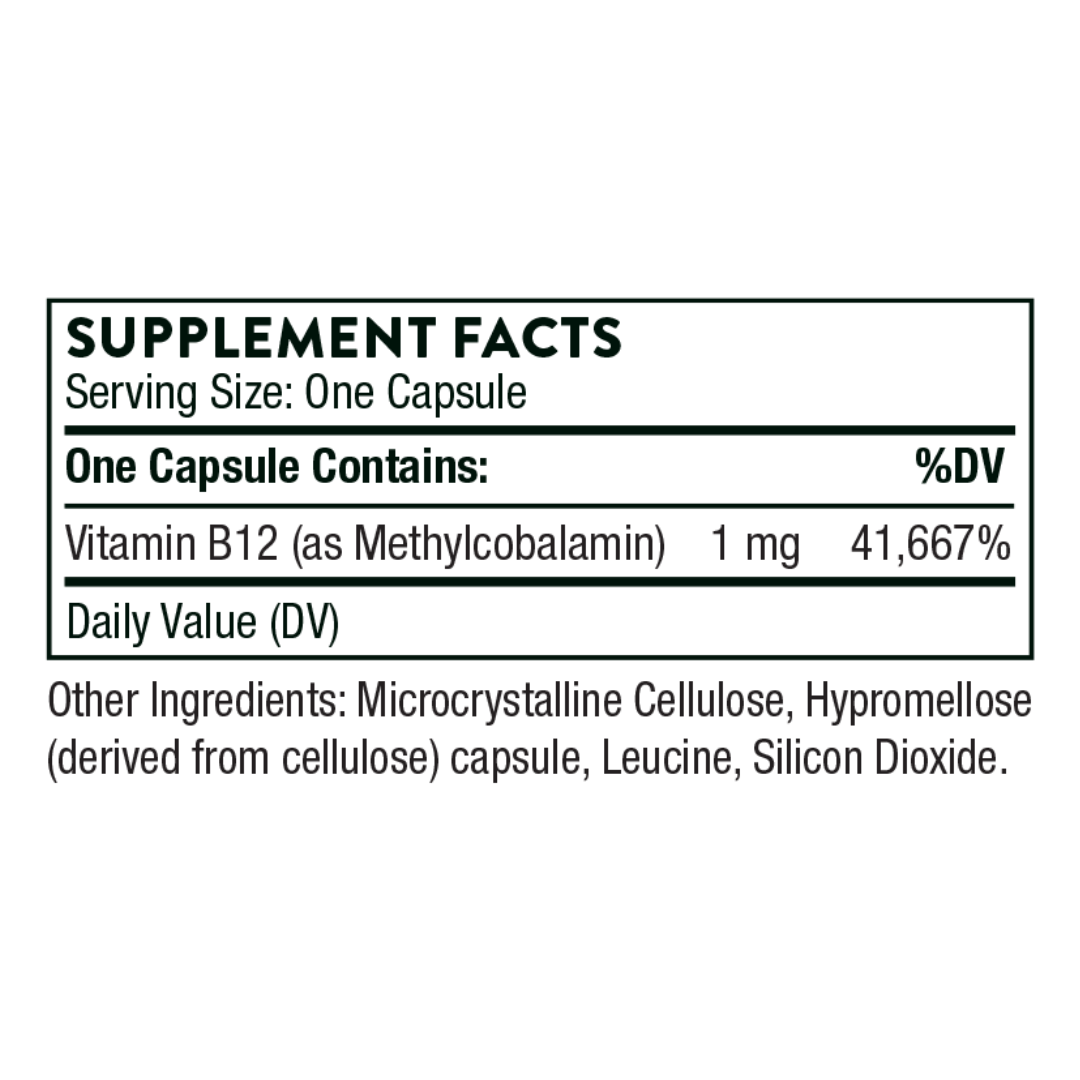Thorne Vitamin B12 (Methylcobalamin) - Nutrition Capital