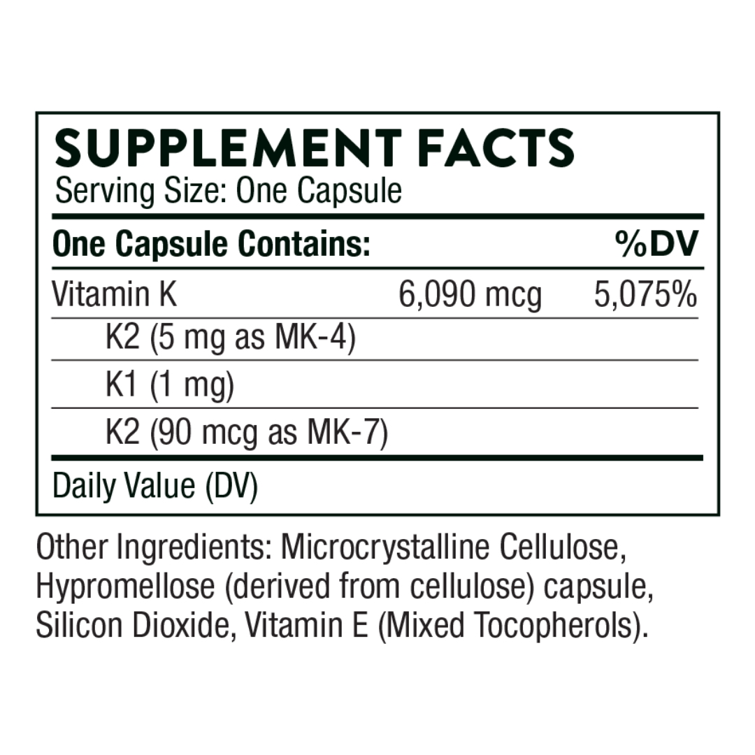 Thorne Vitamin K - Nutrition Capital