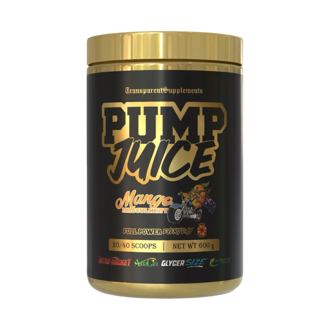 Pump Juice by Transparent Supplements stim-free pre-workout tub – endurance, muscle pump, and performance support supplement from Nutrition Capital.