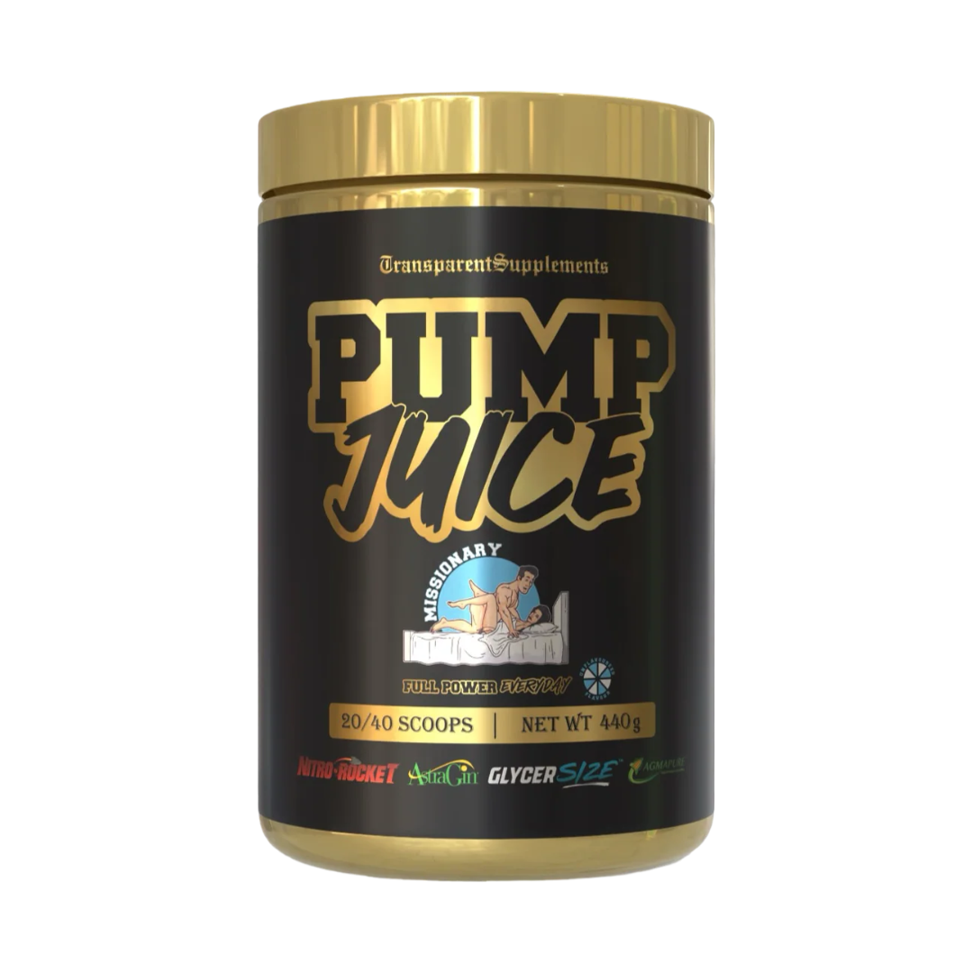 Pump Juice by Transparent Supplements stim-free pre-workout tub – endurance, muscle pump, and performance support supplement from Nutrition Capital.