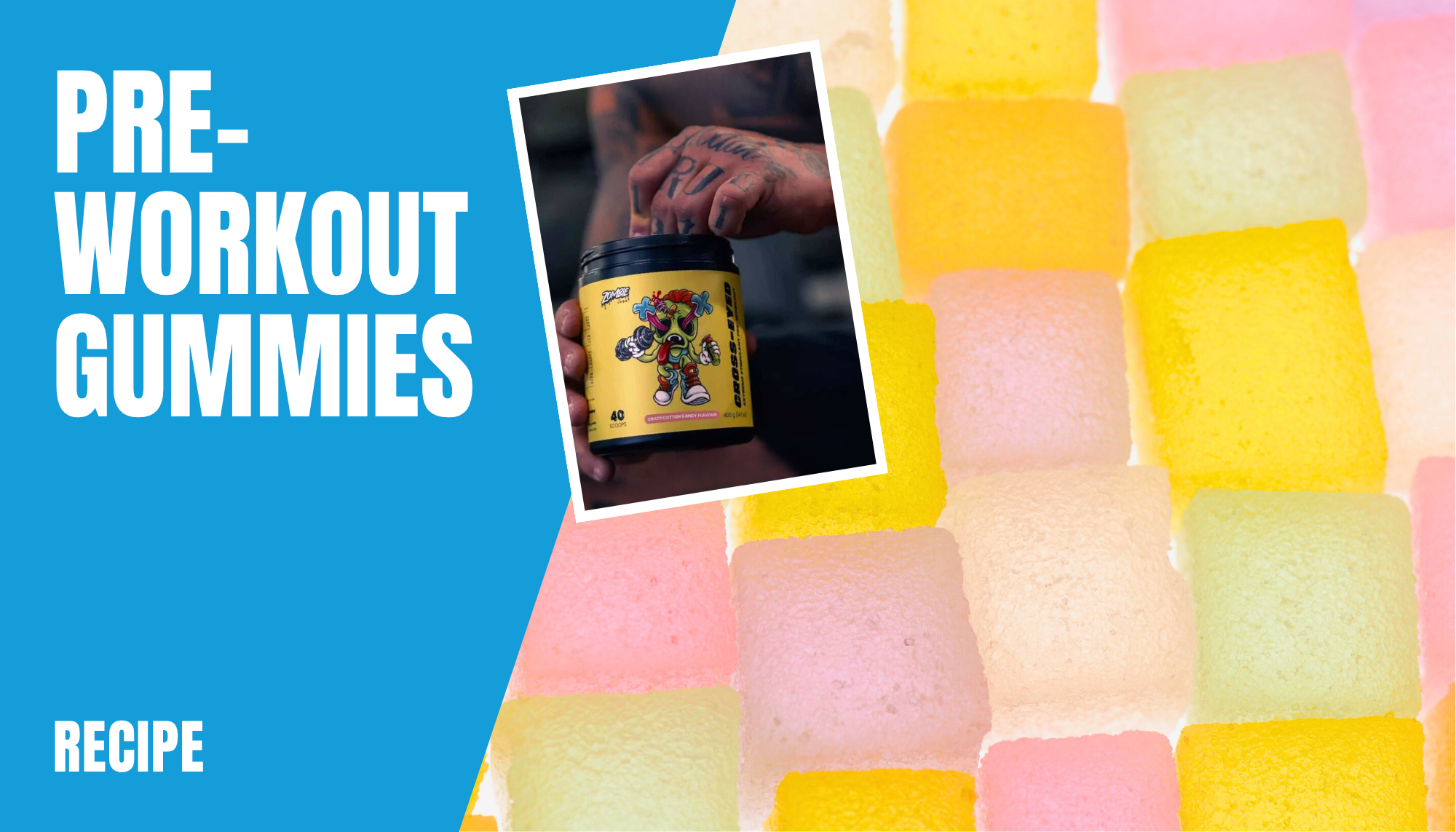 Zombie Labs Cross-Eyed Cotton Candy Pre-Workout Gummies