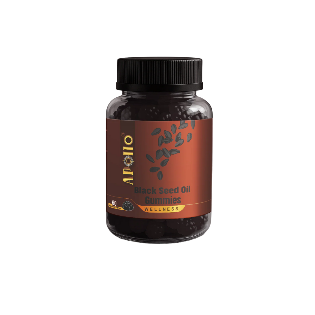 Black Seed Oil Gummies 60 – vegan Nigella sativa black cumin seed oil supplement, blackcurrant flavour, 500 mg per gummy from Nutrition Capital