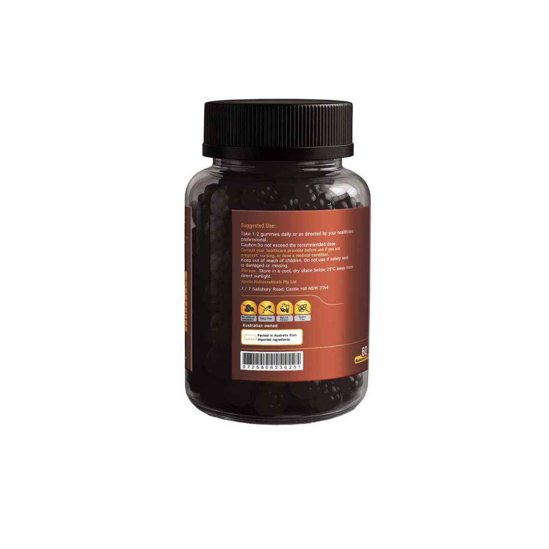 Black Seed Oil Gummies 60 – vegan Nigella sativa black cumin seed oil supplement, blackcurrant flavour, 500 mg per gummy from Nutrition Capital