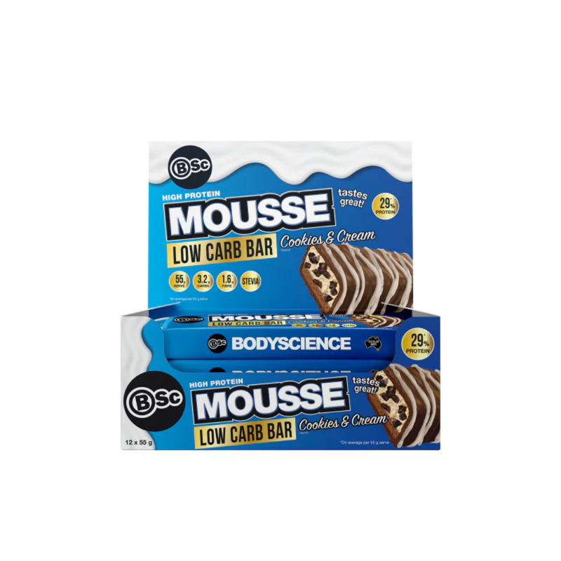 BSC High Protein Low Carb Mousse Bars - Nutrition Capital