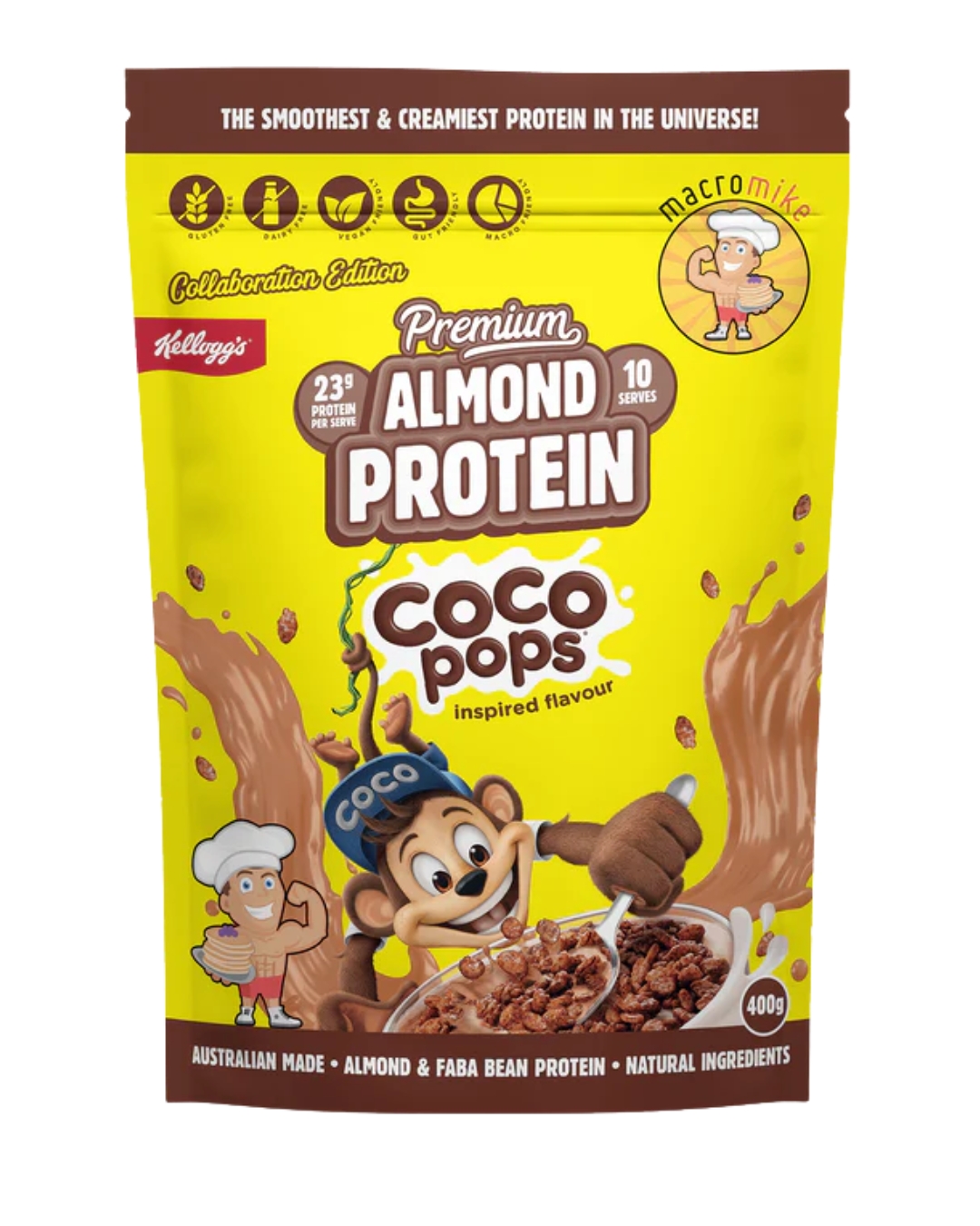 Macro Mike x Kelloggs Premium Almond Protein - Nutrition Capital