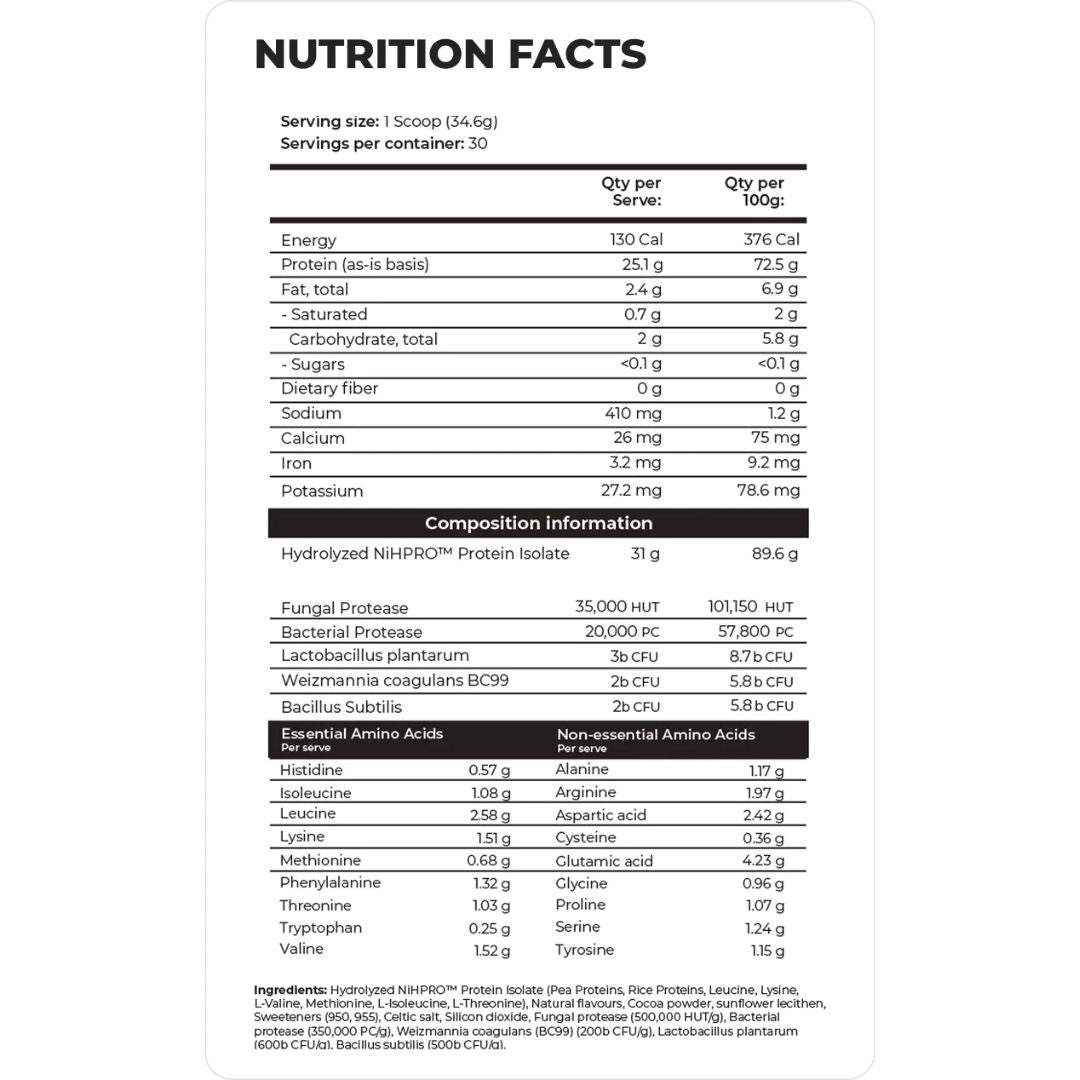 Dairy-free hydrolysed protein isolate powder from Nutrition Capital – ISOLATE high-absorption protein supplement for muscle recovery and gut support