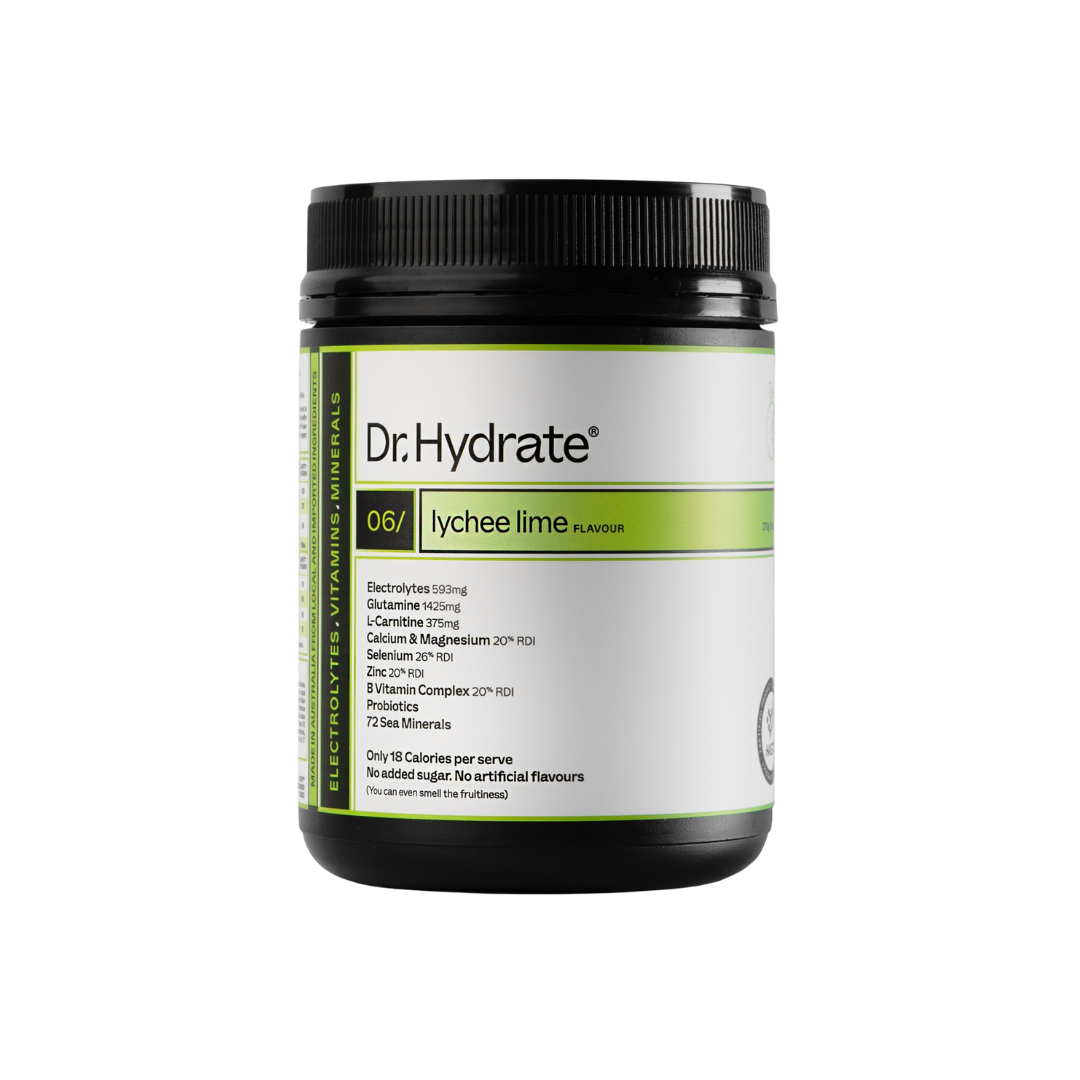 Dr. Hydrate all-in-one hydration drink with electrolytes, vitamins, and minerals – available at Nutrition Capital Australia