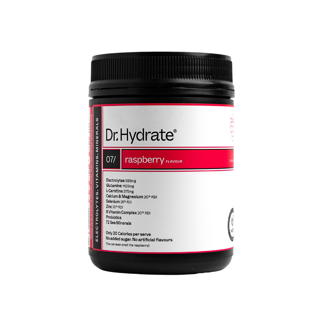 Dr. Hydrate all-in-one hydration drink with electrolytes, vitamins, and minerals – available at Nutrition Capital Australia