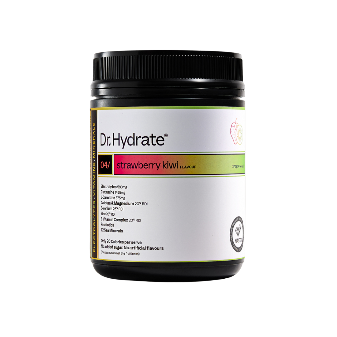 Dr. Hydrate all-in-one hydration drink with electrolytes, vitamins, and minerals – available at Nutrition Capital Australia