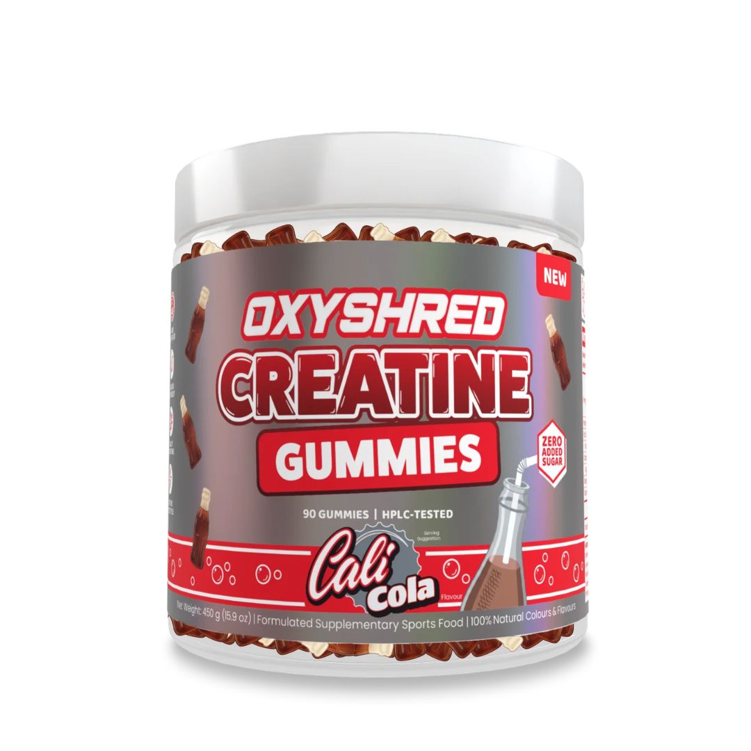 EHP Labs OxyShred Creatine Gummies 90-count tub with 3g creatine monohydrate per serve and zero added sugar