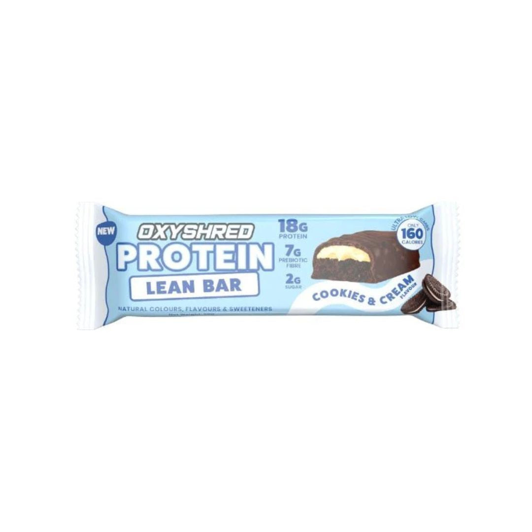 OxyShred Lean Protein Bar high protein low sugar snack packaging