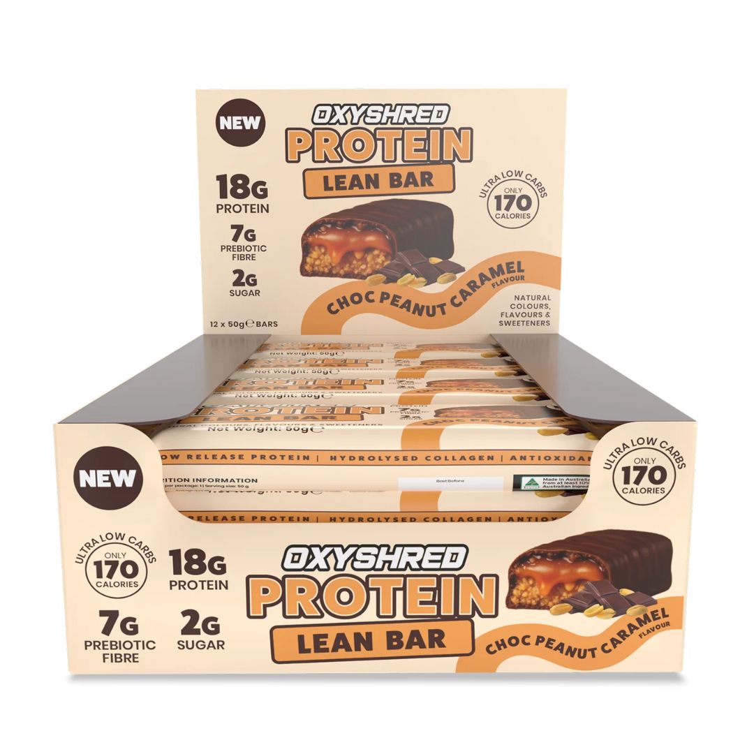 OxyShred Lean Protein Bar high protein low sugar snack packaging