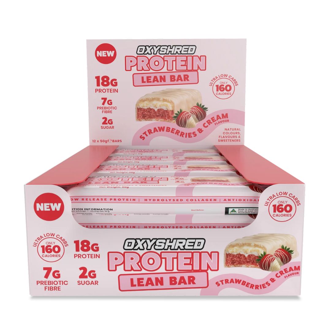 OxyShred Lean Protein Bar high protein low sugar snack packaging