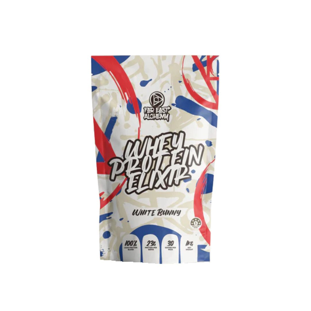 Far East Alchemy Whey Protein powder in Asian-inspired milk tea flavours made with premium Australian grass-fed whey protein and added lactase enzymes.