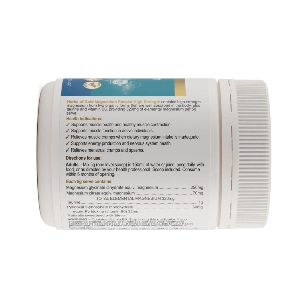 Herbs Of Gold Magnesium Powder High Strength