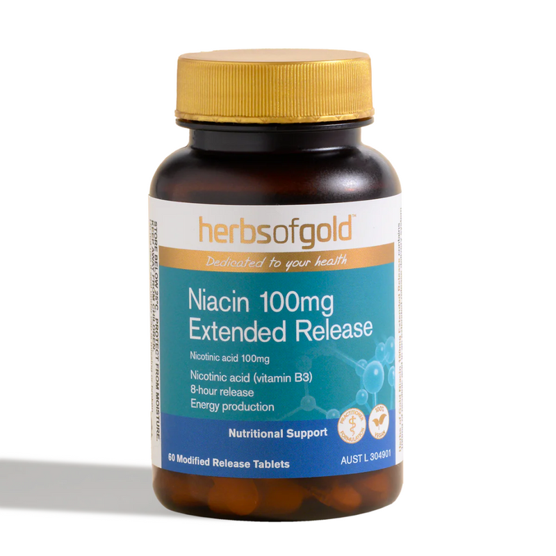 Herbs Of Gold Niacin 100MG Extended Release - Nutrition Capital
