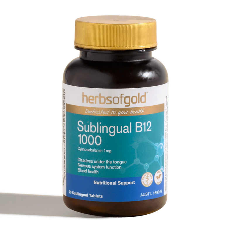 Herbs Of Gold Sublingual B12 1000 - Nutrition Capital