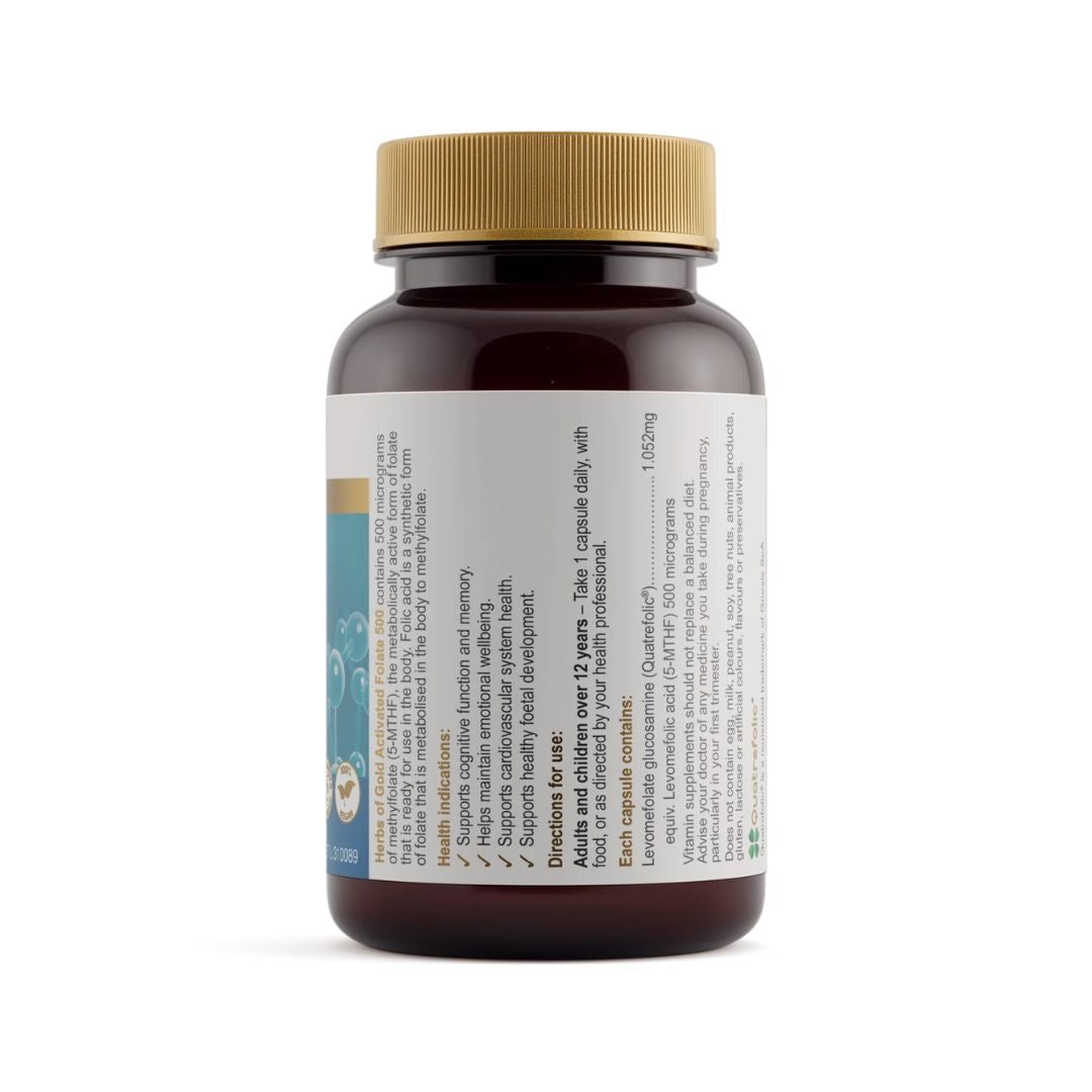 Herbs Of Gold Activated Folate 500 - Nutrition Capital