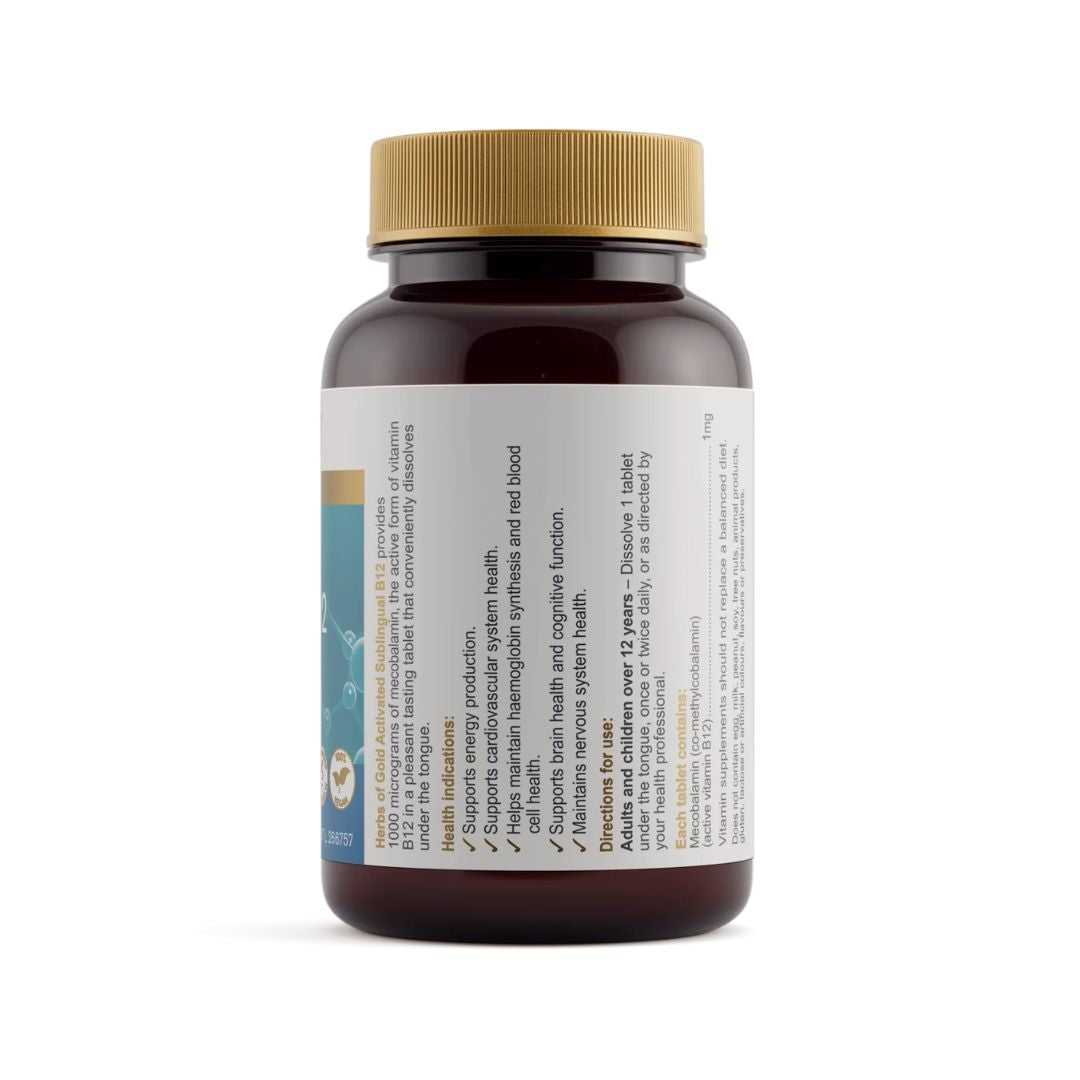 Herbs Of Gold Activated Sublingual B12 - Nutrition Capital