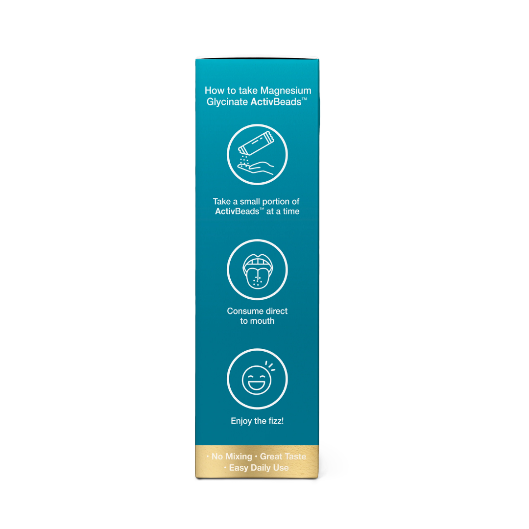 Herbs of Gold Magnesium Glycinate ActivBeads Raspberry Lemonade magnesium glycinate 180mg sachets