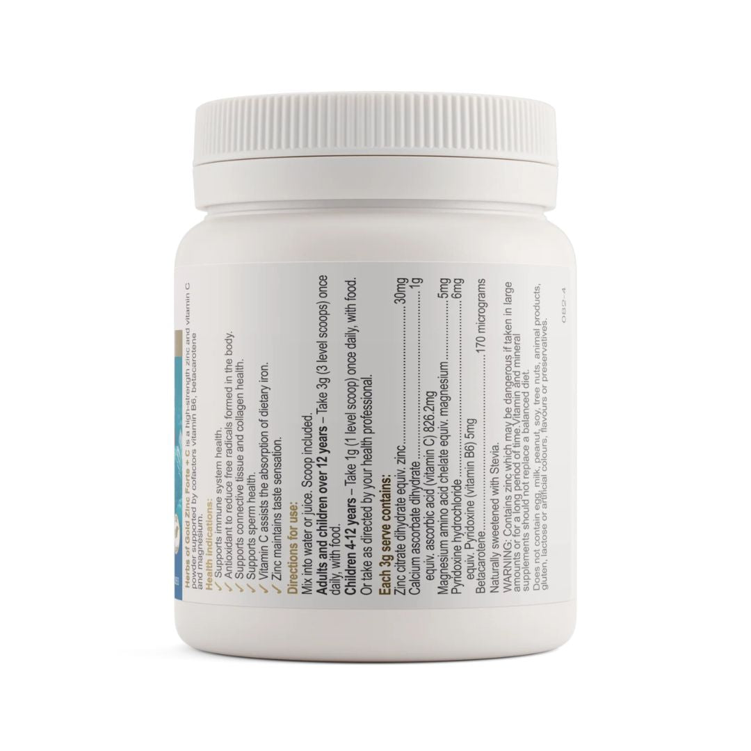Herbs Of Gold Zinc Forte + C - Nutrition Capital