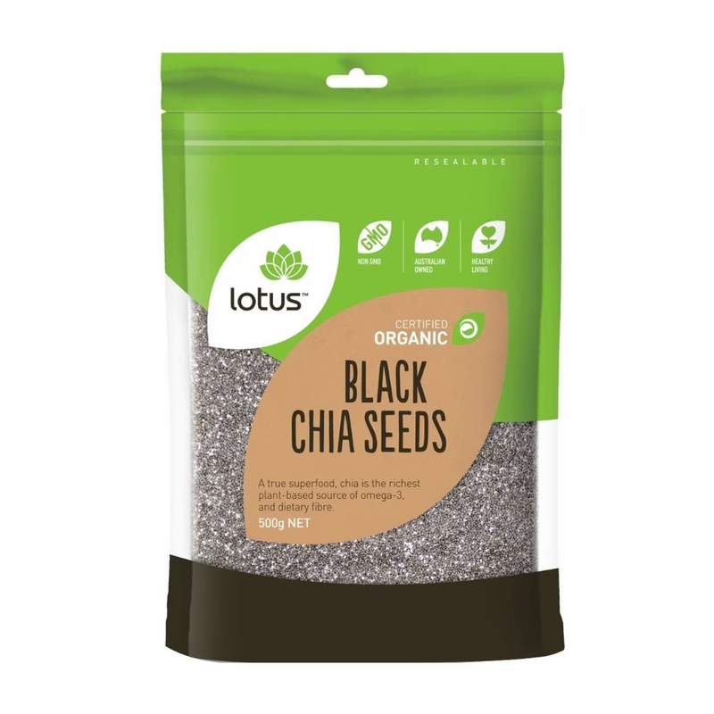 Lotus Chia Seeds Black Organic - Nutrition Capital