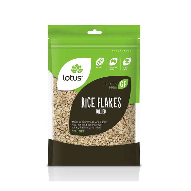 Lotus Rice Flakes Brown Rolled - Nutrition Capital