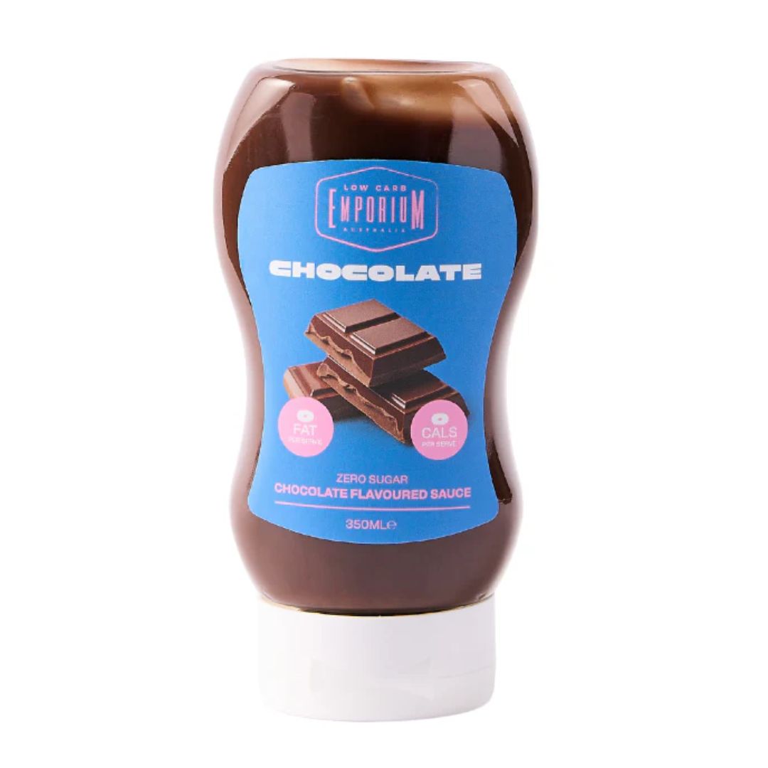 Low Carb Emporium chocolate and salted caramel no added sugar sweet sauces for low carb desserts and keto friendly treats