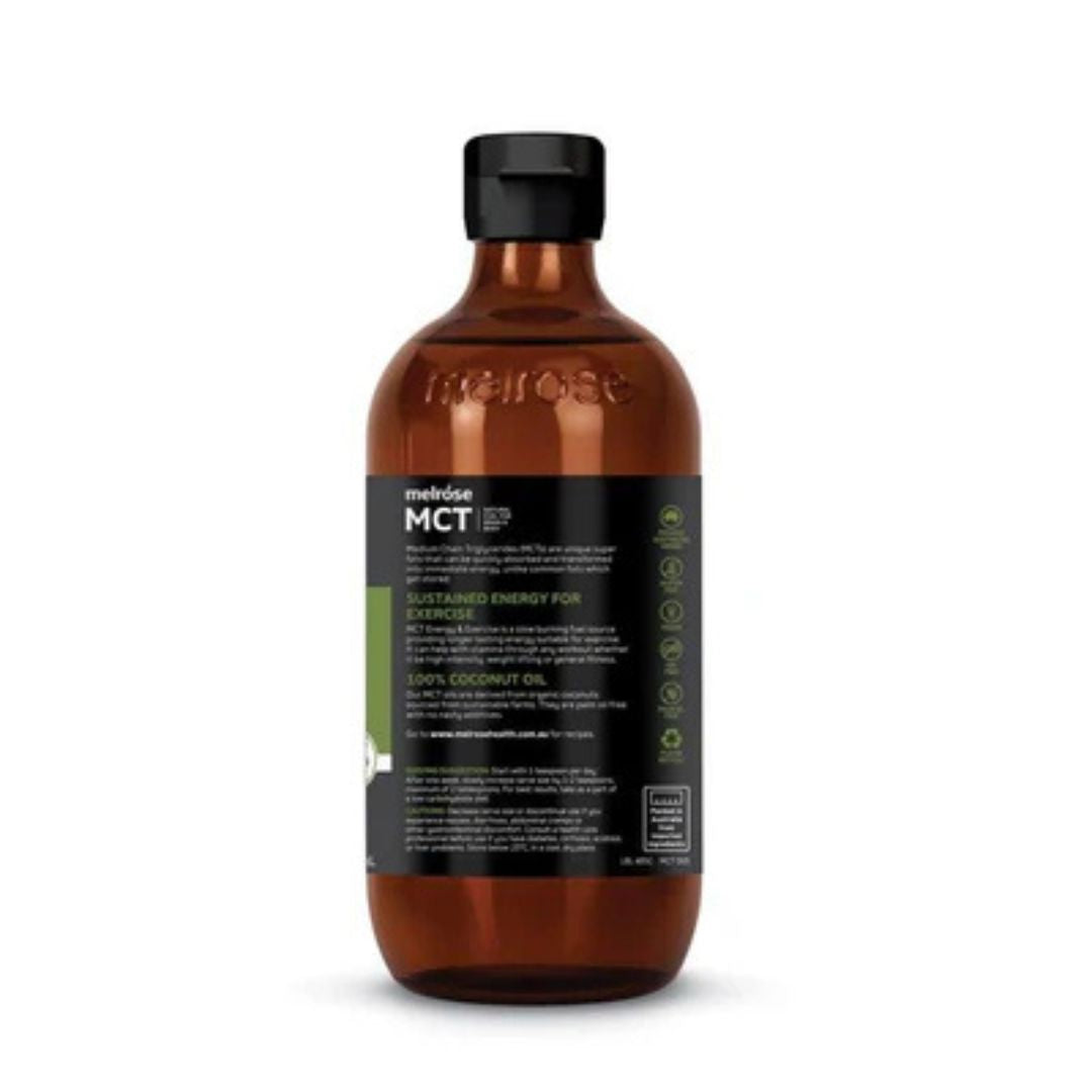 Melrose Organic MCT Oil blend C8 C10 C12 for sustained natural energy sourced from 100% organic coconuts – Nutrition Capital