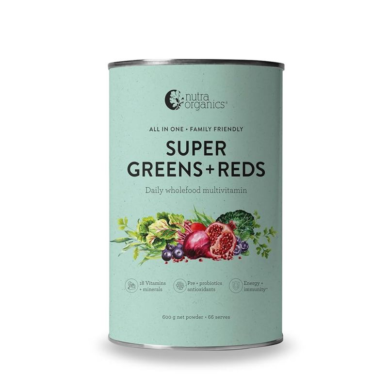 Nutra Organics Supergreens + Reds Powder