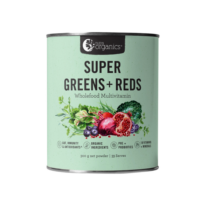 Nutra Organics Supergreens + Reds Powder - Nutrition Capital